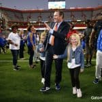 Florida Gators head coach Dan Mullen before the FSU game in 2019-1280x853