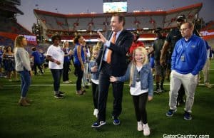 Florida Gators head coach Dan Mullen before the FSU game in 2019-1280x853