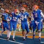 Florida Gators receiver Van Jefferson celebrates a touchdown against FSU- 1280x852