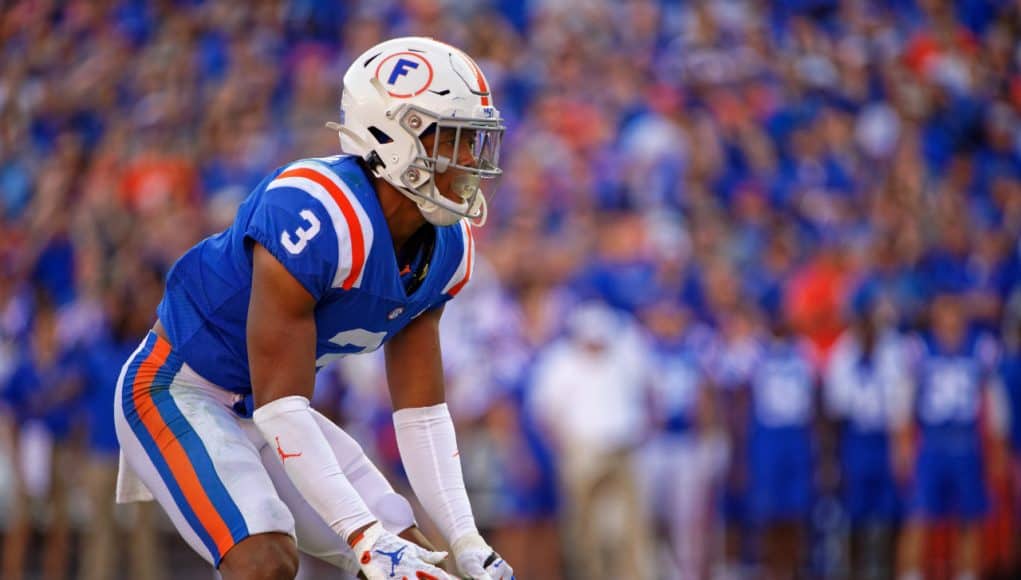 University of Florida cornerback Marco Wilson lines up on defense during the Florida Gators homecoming win over Auburn- Florida Gators football- 1280x853