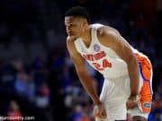 University of Florida forward Kerry Blackshear on the court during the Florida Gators 63-51 loss to FSU- Florida Gators basketball- 1280x853