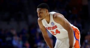 University of Florida forward Kerry Blackshear on the court during the Florida Gators 63-51 loss to FSU- Florida Gators basketball- 1280x853