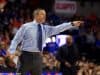 University of Florida head basketball coach Mike White coaching during a los to Florida State- Florida Gators basketball- 1280x853