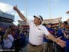 University of Florida head coach Dan Mullen walks off the field after a win over Vanderbilt at Ben Hill Griffin Stadium- Florida Gators football- 1280x853