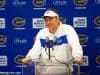 University of Florida head football coach Dan Mullen addresses the media after the Florida Gators’ 24-17 loss to Georgia- Florida Gators football- 1280x853