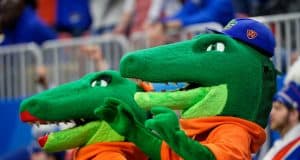 University of Florida mascots Albert and Alberta cheer on the Florida Gators during the 2019 Chick-Fil-A Bowl- Florida Gators football- 1280x853
