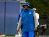 Florida Gators defensive line coach David Turner watches the Gators practice- 1280x855
