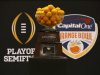 Jan 9, 2016; Phoenix, AZ, USA; A general view of the Orange Bowl trophy at media day at Phoenix Convention Center. Mandatory Credit: Matthew Emmons-USA TODAY Sports