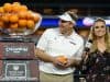 University of Florida head coach Dan Mullen accepts the orange Bowl trophy after the Gators’ win over Virginia- Florida Gators football- 1280x852