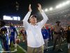 University of Florida head coach Dan Mullen celebrates after the Florida Gators 40-17 win over Florida State- Florida Gatos football- 1280x853