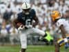 Sep 14, 2019; University Park, PA, USA; Penn State Nittany Lions wide receiver Justin Shorter (6) runs with the ball during the first quarter against the Pittsburgh Panthers at Beaver Stadium. Mandatory Credit: Matthew O'Haren-USA TODAY Sports