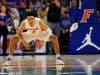 University of Florida guard Andrew Nembhard stretches before tipoff against Florida State- Florida Gators basketball- 1280x853