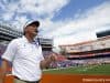 University of Florida head coach Dan Mullen walks on the field before the Florida Gators game against Tennessee in 2019- Florida Gators football- 1280x873