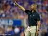 University of Florida linebackers coach Christian Robinson coaches from the sideline during the Florida Gators win over Miami- Florida Gators football- 1280x853