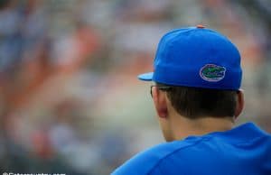 A view from the dugout during the Florida Gators win over the Miami Hurricanes in 2018- Florida Gators baseball- 1280x853