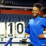 Florida Gators gymnast Trinity Thomas after she scored a 10 for the Gators- 1280x852