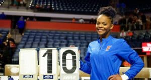 Florida Gators gymnastics advance to NCAA finals Florida Gators gymnast Trinity Thomas after she scored a 10 for the Gators- 1280x852
