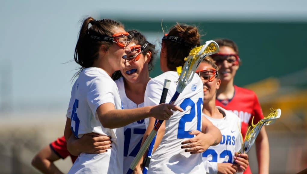 Florida Gators womens lacrosse attacker Grace Haus scores against Stony Brook- 1280x853