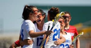 Florida Gators womens lacrosse attacker Grace Haus scores against Stony Brook- 1280x853