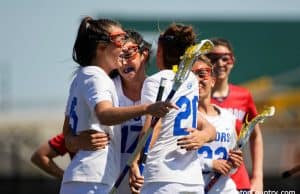 Florida Gators womens lacrosse attacker Grace Haus scores against Stony Brook- 1280x853