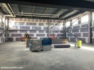 The Florida Gators indoor batting cages being built just a few steps away from the clubhouse and dugout- Florida Gators baseball- 1280x960