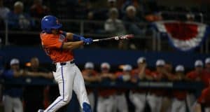 University of Florida freshman infielder Isaac Nunez singles in the bottom of the tenth to beat Jacksonville- Florida Gators baseball- 120x853
