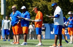 University of Florida head coach Dan Mullen and assistant coaches run the Florida Gators through spring practice- Florida Gators football- 1280x853