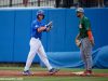 University of Florida second baseman Cory Acton looks towards the dugout after a single against Miami- Florida Gators baseball- 1280x853