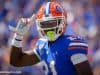 University of Florida defensive back Trey Dean looks to the sideline during the Florida Gators game against Tennessee in 2019- Florida Gators football- 1280x853