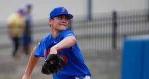 University of Florida pitcher Jack Leftwich deals against the Miami Hurricanes- Florida Gators baseball- 1280x853