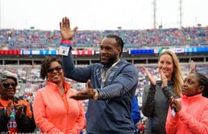 Former University of Florida receiver Percy Harvin is inducted into the Florida-Georgia Hall of Fame in 2018- Florida Gators football- 1280x852