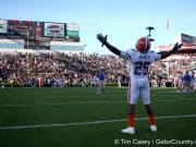 University of Florida athlete Brandon James warming up before the Florida Gators game against South Carolina in 2009- Florida Gators football- 1280x854