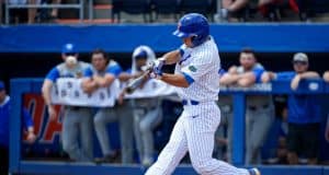 Florida Gators outfielder Austin Langworthy hits a 2-run triple against the Kentucky Wildcats- Florida Gators baseball- 1280x853