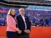 University of Florida President Dr. Kent Fuchs and his wife Linda watch the Florida Gators win over Idaho- Florida Gators football- 1280x884