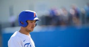 University of Florida outfielder Austin Langworthy during the Florida Gators weekend sweep of Troy- Florida Gators baseball- 1280x853