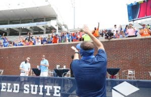 Dan Mullen does the Gator Chomp after the Ole Miss win-1202x800