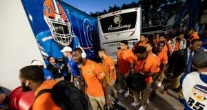 The Florida Gators get off the bus and enter Hard Rock Stadium before their Orange Bowl matchup against Virginia- Florida Gators football- 1280x853