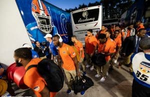 The Florida Gators get off the bus and enter Hard Rock Stadium before their Orange Bowl matchup against Virginia- Florida Gators football- 1280x853