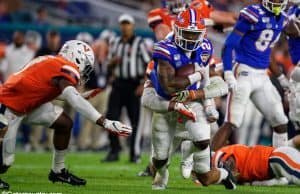 University of Florida running back Dameon Pierce carries the ball in an Orange Bowl victory over Virginia- Florida Gators football- 1280x853