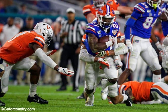 University of Florida running back Dameon Pierce carries the ball in an Orange Bowl victory over Virginia- Florida Gators football- 1280x853