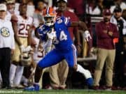 University of Florida tight end Kyle Pitts runs after the catch in the Florida Gators 2019 win over Florida State- Florida Gators football- 1280x853