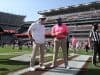 Dan Mullen talks with Jimbo Fisher before the A&M game- 942x700