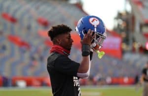 Defensive back Jahari Rogers warms up before Missouri- 1280x946