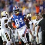 Tight end Kyle Pitts catches a pass against Missouri- 1082x820