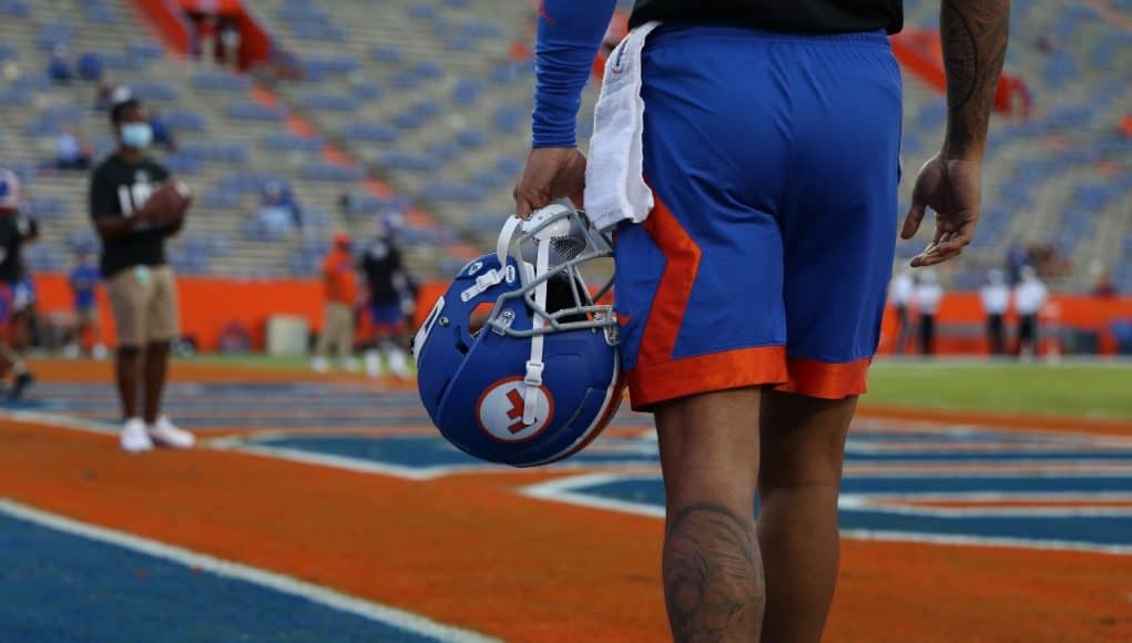 Trevon Grimes walks out on to Florida Field before the Florida Gators game against the Missouri Tigers- Florida Gators Football- 1280x779