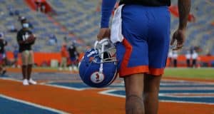 Trevon Grimes walks out on to Florida Field before the Florida Gators game against the Missouri Tigers- Florida Gators Football- 1280x779