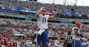Kyle Track celebrates a first quarter td against UGA- 1100x795