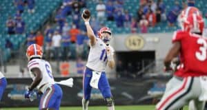 Kyle Trask throws a pass against UGA- 1281x820