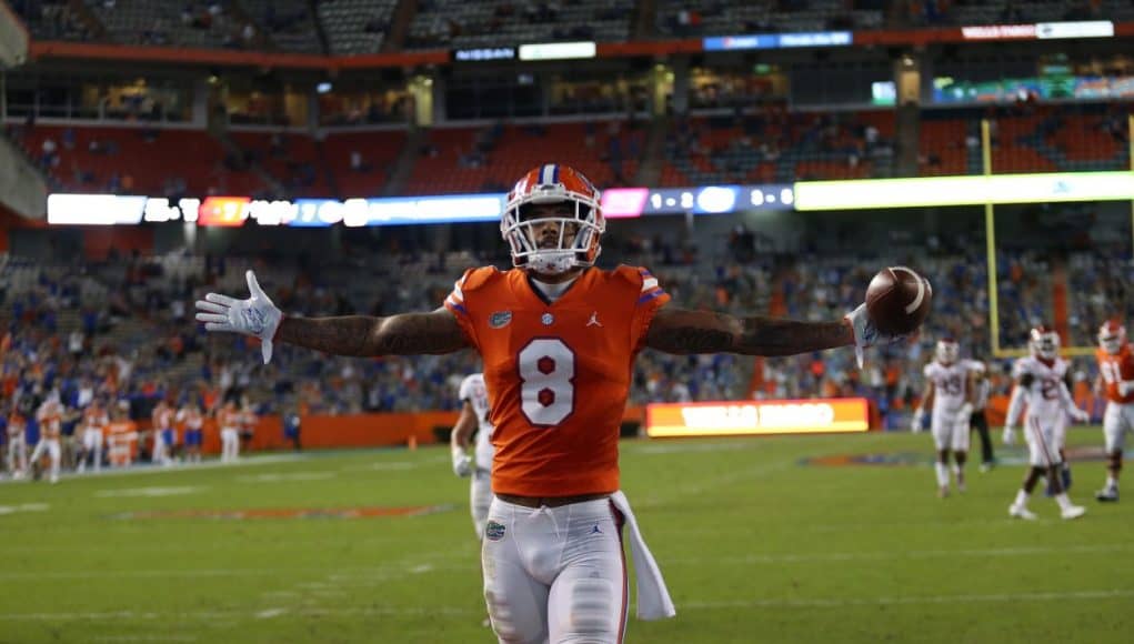 Receiver Trevon Grimes celebrates against Arkansas-1252x800