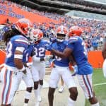 The Florida Gators celebrate a touchdown against Kentucky-1293x800